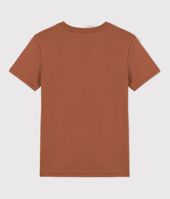 Camiseta de algodón L'ICONIQUE con cuello redondo para mujer marron CINA