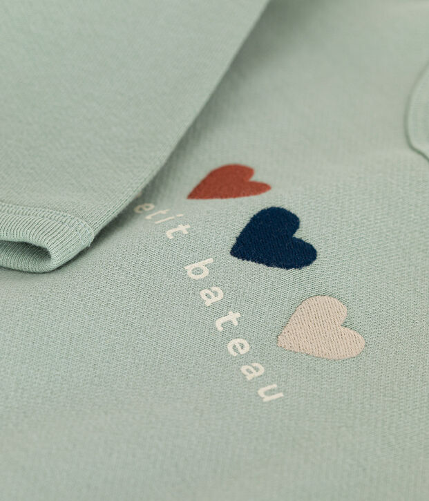 Sudadera de mulet&oacute;n de beb&eacute; verde