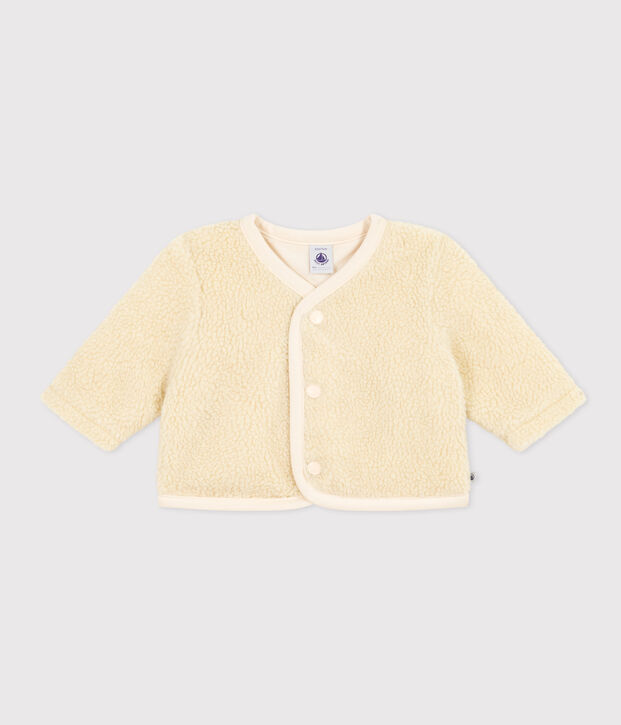 Chaqueta de sherpa de beb&eacute; crudo