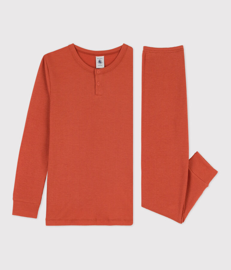 Pijama de algod&oacute;n y lyocell para ni&ntilde;o/ni&ntilde;a rosa