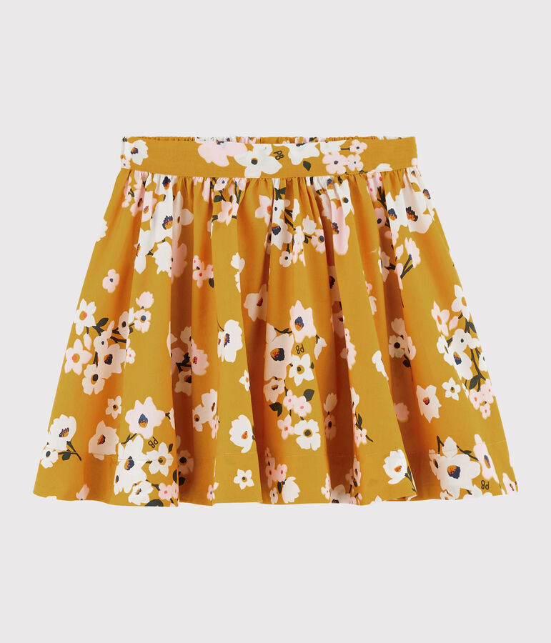 Falda de popelina para ni&ntilde;a amarillo/multicolor