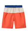 short de baño para niño tricolor naranja ORIENT/blanco MARSHMALLOW/ PERSE