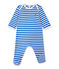 Pijama de rayas para bebé niño azul PERSE/blanco ECUME