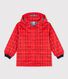 Impermeable infantil unisex de cuadros