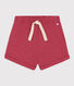 Shorts lisos de punto flameado para bebé