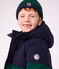 Plum&iacute;fero infantil liso colorblock verde/azul