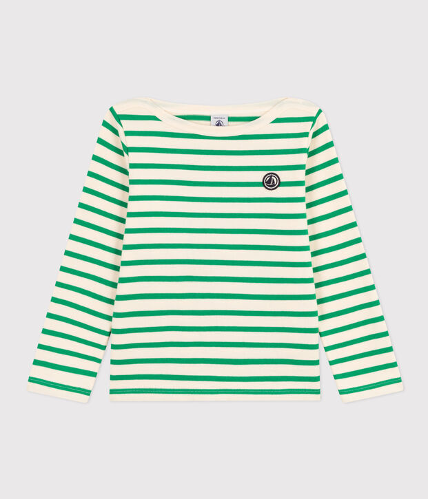 Marinera de algod&oacute;n grueso para ni&ntilde;o/ni&ntilde;a crudo/verde