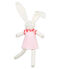 Dudú con conejito vestido rosa VIENNE/blanco MARSHMALLOW