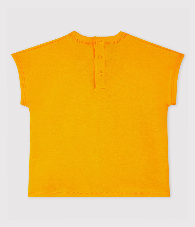 Camiseta de manga corta de algod&oacute;n para beb&eacute; ni&ntilde;o. amarillo