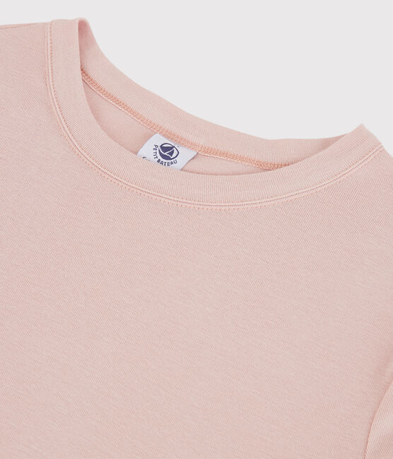 Camiseta de cuello redondo emblemática de algodón de mujer rosa GLOVE