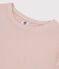 Camiseta de cuello redondo emblemática de algodón de mujer rosa GLOVE