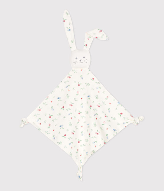 Doudou de algodón estampado para bebé blanco MARSHMALLOW/blanco MULTICO