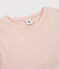 Camiseta de cuello redondo emblemática de algodón de mujer rosa GLOVE