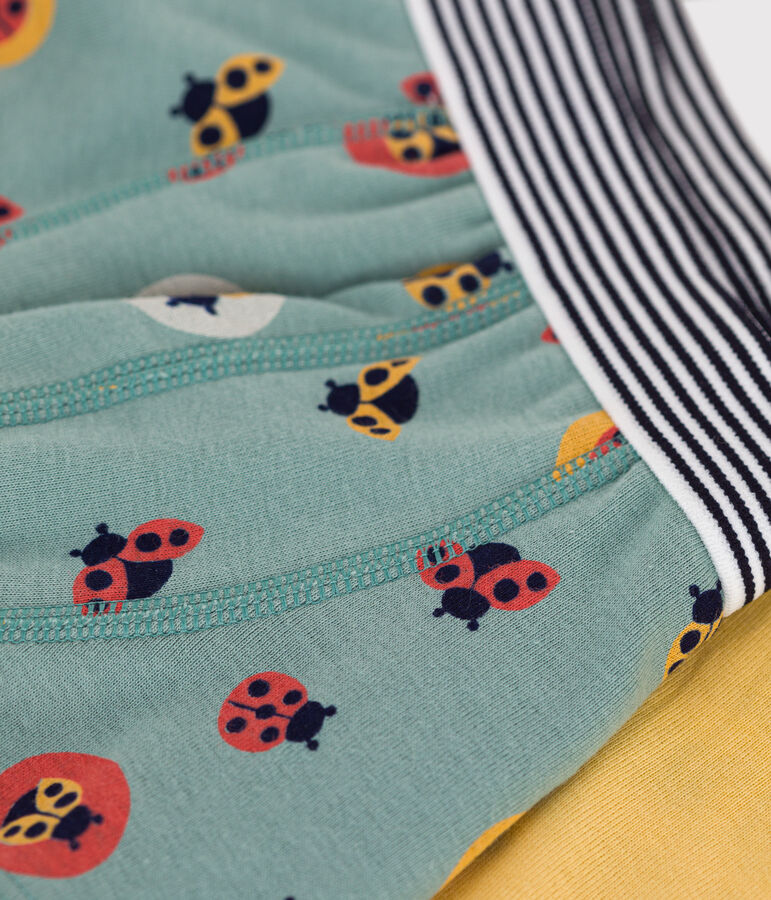 Juego de 2 b&oacute;xers infantiles de algod&oacute;n estampado multicolor