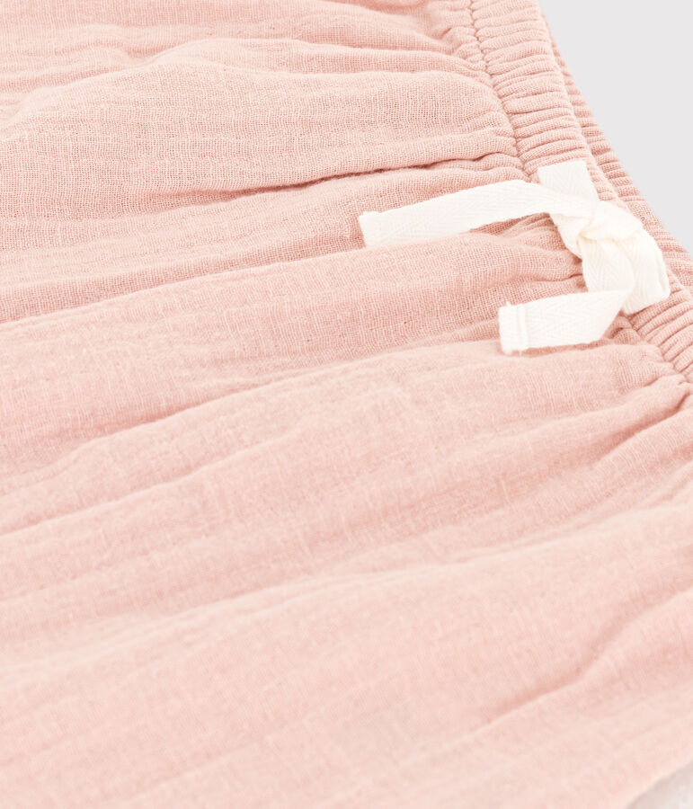 Pantal&oacute;n de gasa de algod&oacute;n para beb&eacute; rosa SALINE