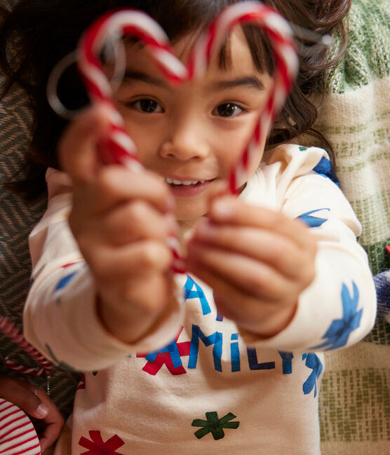 Pijama de felpa con estrella para niño/niña blanco AVALANCHE/ MULTICO