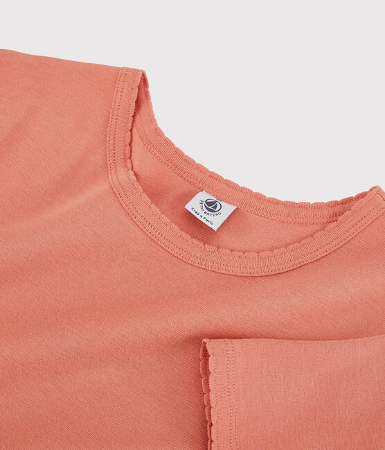 Camiseta ICÓNICA de punto «cocotte» de algodón orgánico para mujer rosa PAPAYE
