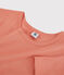 Camiseta ICÓNICA de punto «cocotte» de algodón orgánico para mujer rosa PAPAYE