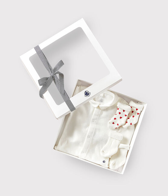 Estuche regalo para bebé con body y calcetines variante 1