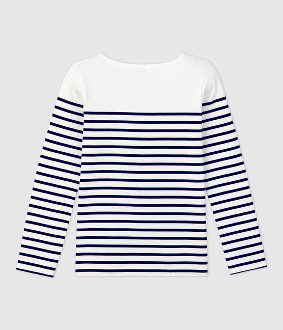 Marinera de algodón para mujer blanco MARSHMALLOW/azul SMOKING