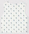 Chaleco reversible de algodón biológico enguatado blanco MARSHMALLOW+GRIS/ MULTICO