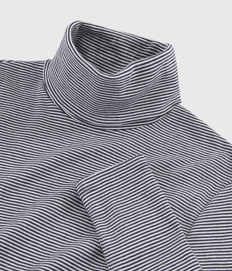 Cuello alto ic&oacute;nico para mujer azul SMOKING/blanco MARSHMALLOW