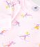 Pijama infantil de mulet&oacute;n con estampado de esquiadores rosa/multicolor