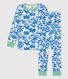 Pijama con estampado vegetal de algodón de niño