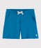 Pantalón corto de algodón de niña azul MYKONOS