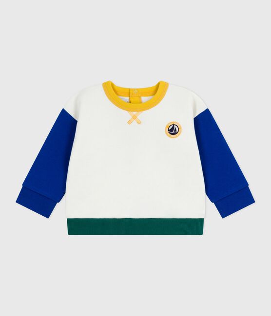 Sudadera de algodón colorblock para bebé MILK/ MULTICO