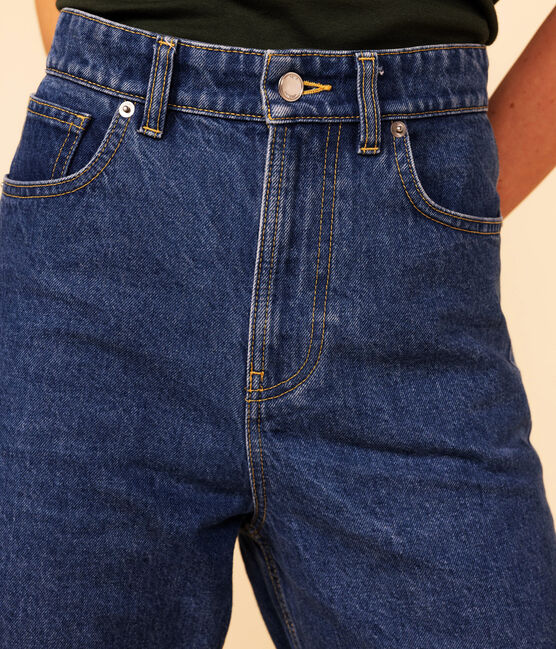 Vaquero de algodón sostenible para mujer azul BLEU DELAVE