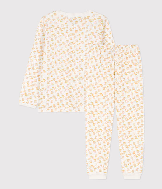 Pijama de túbico con flor para niña blanco MARSHMALLOW/blanco MULTICO
