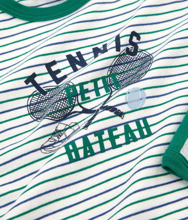 Pijama de punto para ni&ntilde;o blanco/multicolor