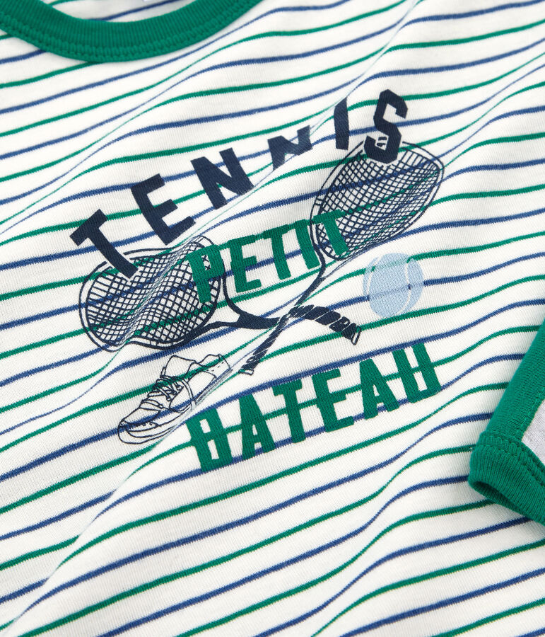 Pijama de punto para ni&ntilde;o blanco/multicolor