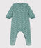 Pijama de terciopelo con estrellas para bebé azul BRUT/blanco MARSHMALLOW