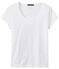 Camiseta en jersey ligero con cuello redondo para mujer blanco ECUME