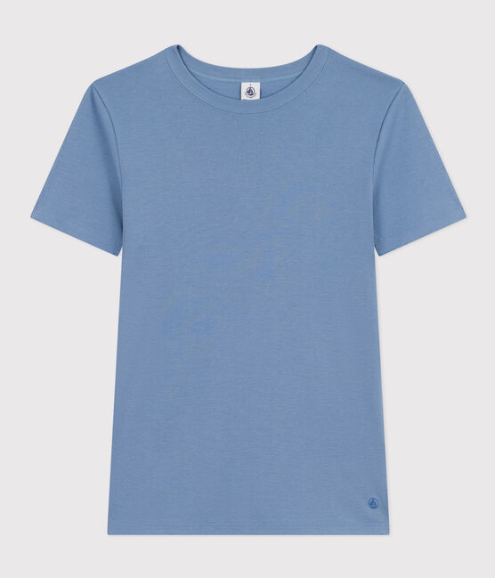 Camiseta L'ICONIQUE de algodón con cuello redondo para mujer azul BEACH