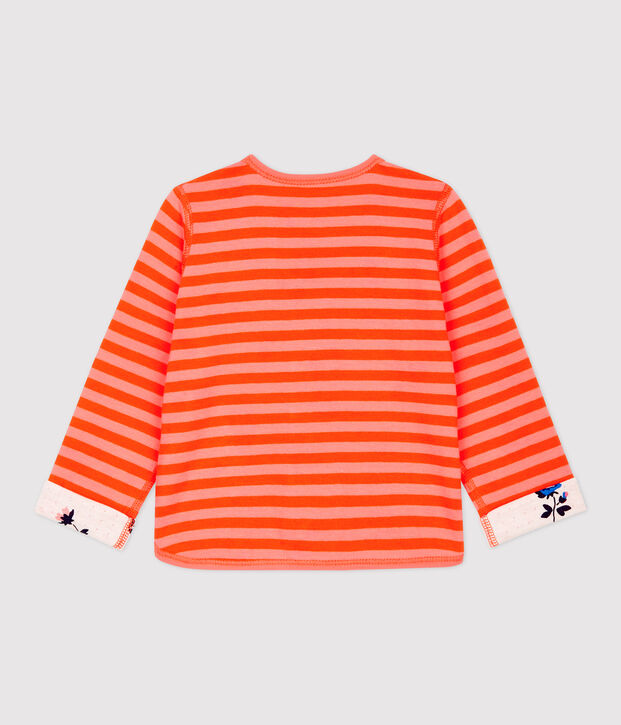 C&aacute;rdigan reversible de beb&eacute;. naranja/naranja