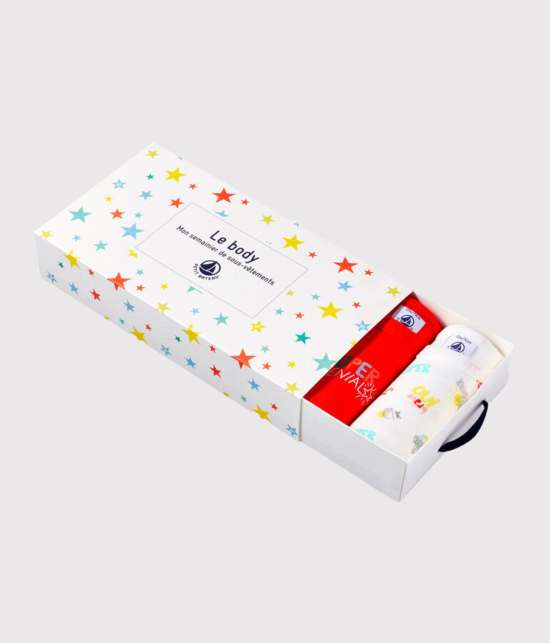 Juego de 5 bodis de manga corta para beb&eacute; de ni&ntilde;o multicolor