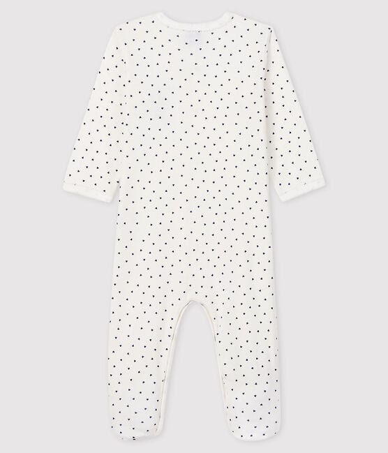 Pijama enterizo de París de algodón de bebé niña blanco MARSHMALLOW/azul MEDIEVAL