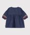 Vestido de tejido denim de manga larga para beb&eacute; azul