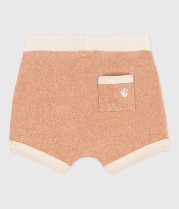 Shorts de rizo para beb&eacute; beige