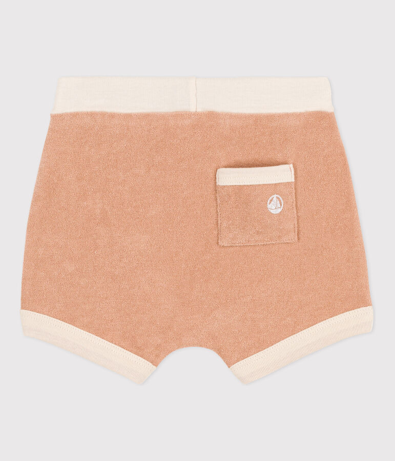 Shorts de rizo para beb&eacute; beige VINTAGE