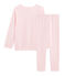 Pijama de rizo picado para niña muy cálido rosa MINOIS