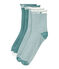 Lote de 2 pares de calcetines mujer. verde BRUT