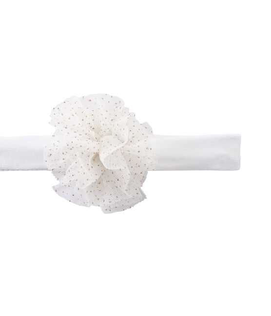 Cinta para el perlo de flores para niña blanco MARSHMALLOW