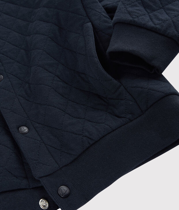 Rebeca tipo teddy de tejido tubular de ni&ntilde;o azul