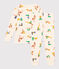 Pijama infantil con motivo de animales de algodón blanco AVALANCHE/ MULTICO