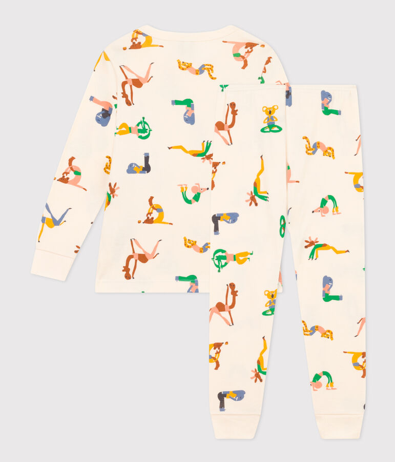 Pijama infantil con motivo de animales de algod&oacute;n crudo/multicolor