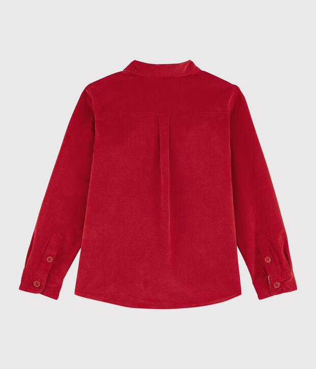 Camisa de pana de ni&ntilde;o rojo